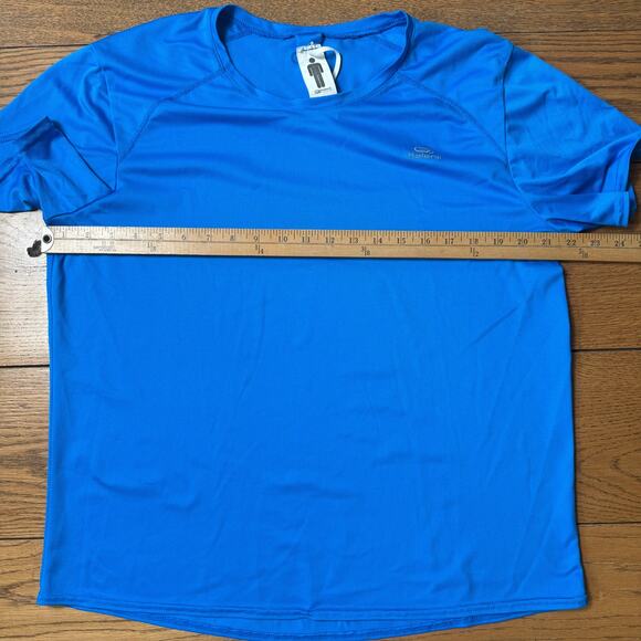 Kalenji Decathlon Creation Running Cycling Shirt Bright Blue Sport Tech Fabric - Picture 7 of 8